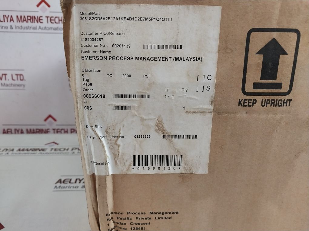 Rosemount 3051S2Cd5A2E12A1Kb4D1D2E7M5P1Q4Qtt1 Pressure Transmitter 3051S Series