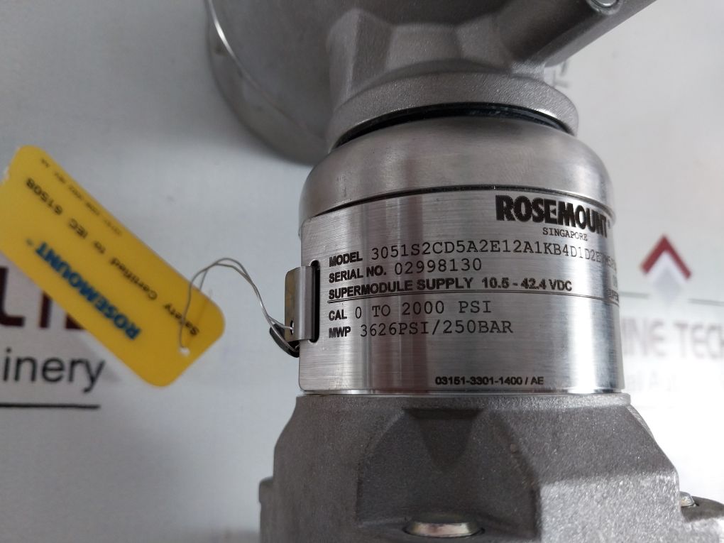 Rosemount 3051S2Cd5A2E12A1Kb4D1D2E7M5P1Q4Qtt1 Pressure Transmitter 3051S Series
