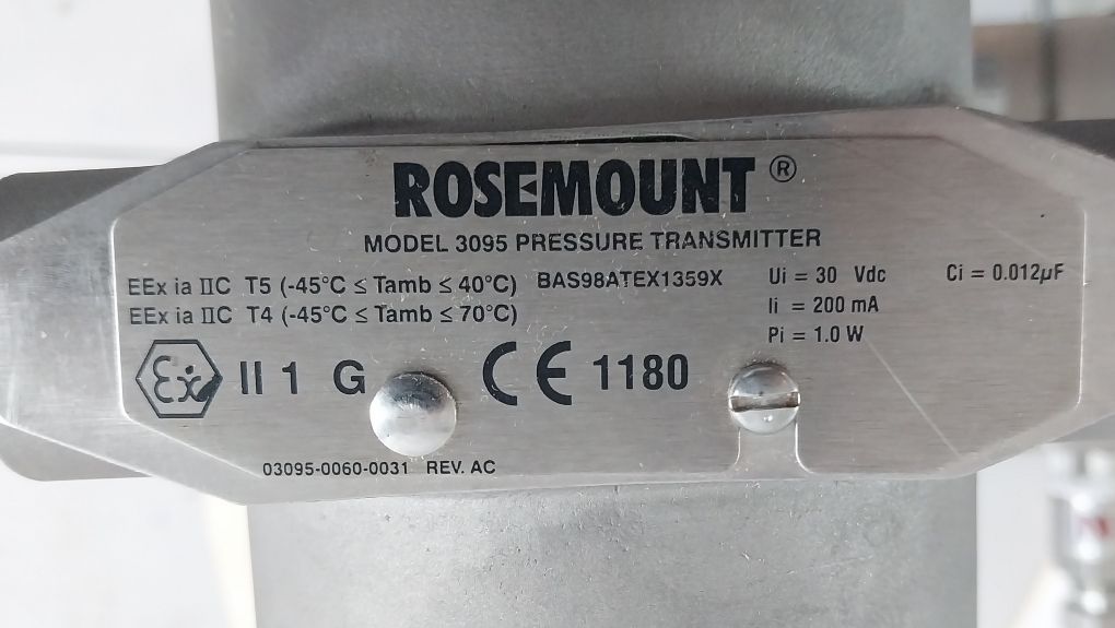 Rosemount 3095 Ma23Aja11Ka121Fbc2Q4Q8 Flow Meter
