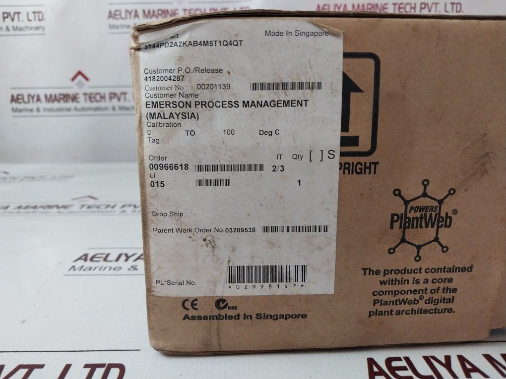 Rosemount 3144Pd2A2Kab4M5T1Q4Qt Temperature Transmitter Set With Protocol 3114P