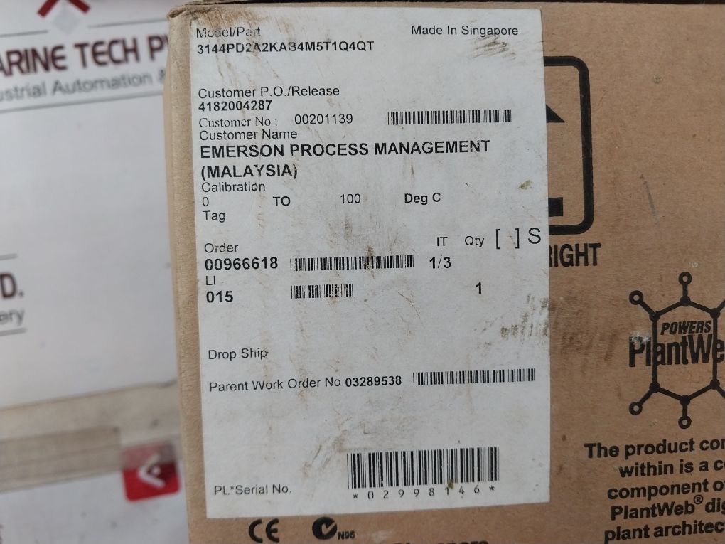 Rosemount/Emerson 3144Pd2A2Kab4M5T1Q4Qt Temperature Transmitter Set