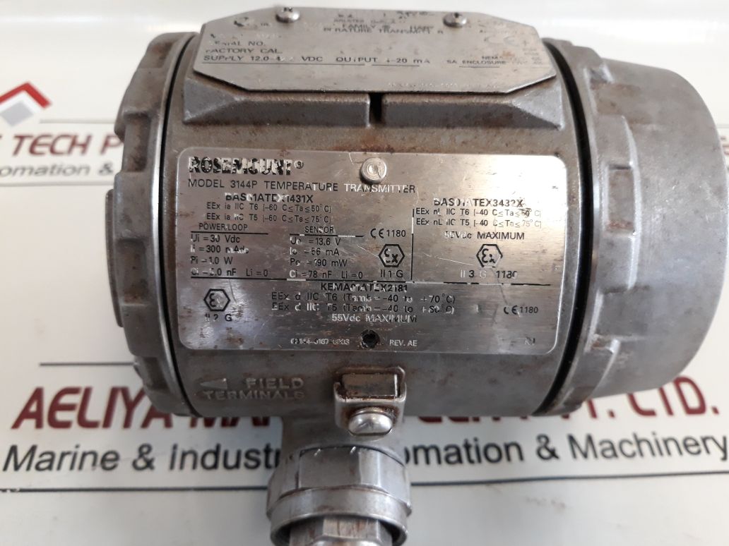 Rosemount 3144P D6A2K1M5Q4U2Xak1011 Temperature Transmitter