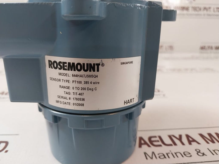 Rosemount 644Hai7J5M5Q4 Smart Temperature Transmitter