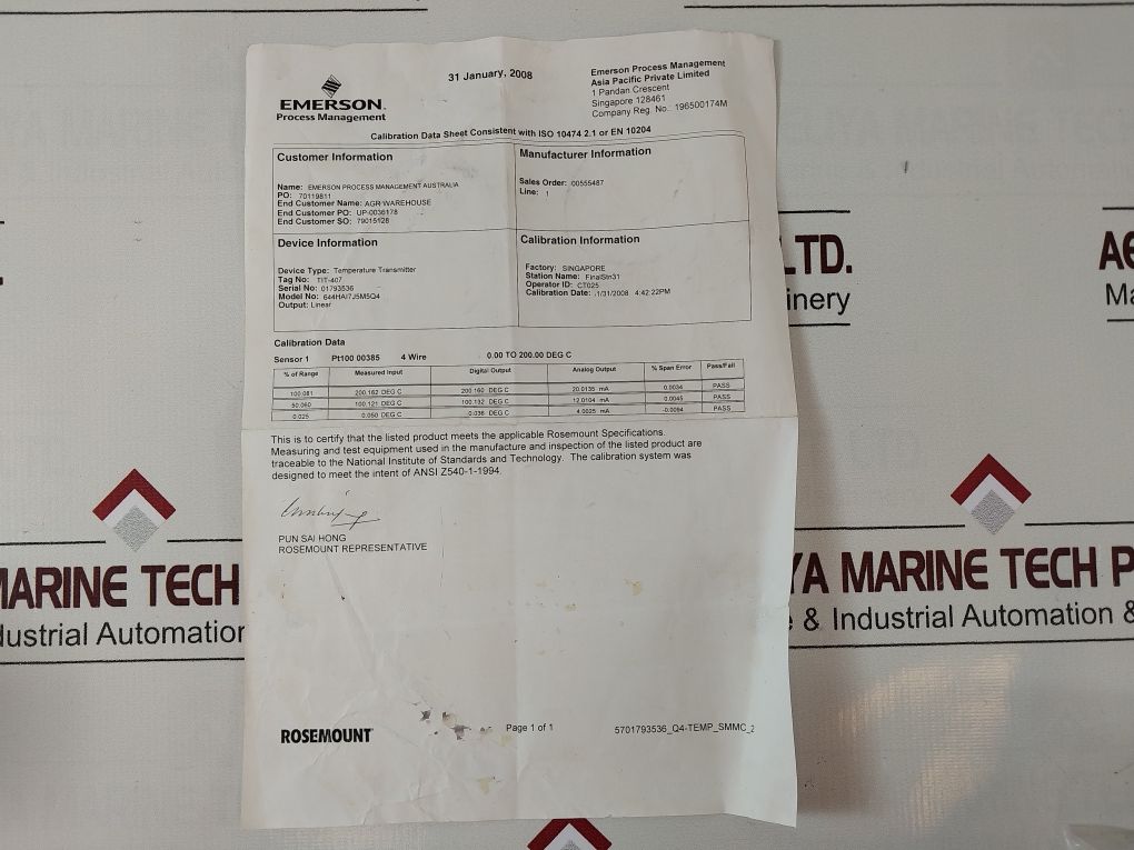 Rosemount 644Hai7J5M5Q4 Smart Temperature Transmitter