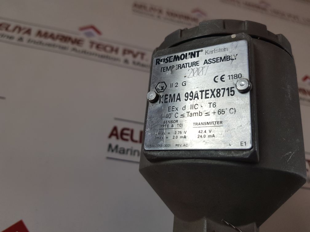 Rosemount Kema 99Atex8715 Temperature Assembly