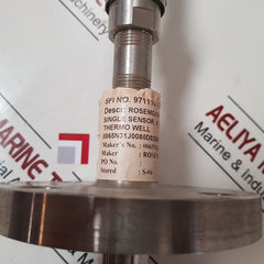 Rosemount Pt-100, 4 Wire, Single Sensor, 6 X 200 Mm + Thermowell