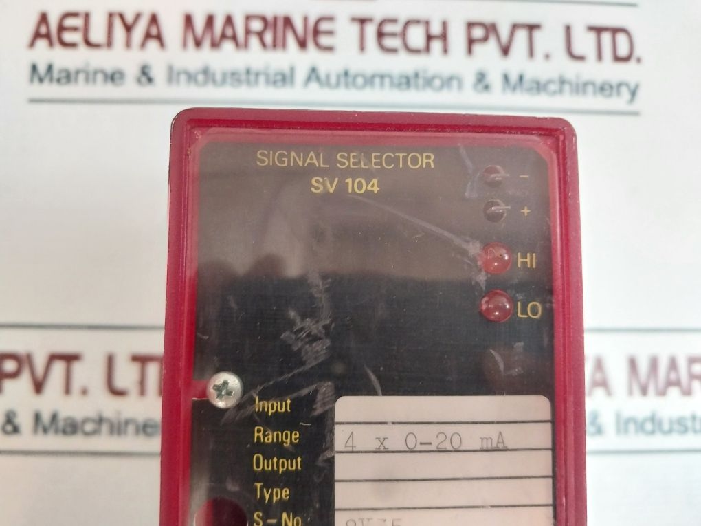 Rossing Jansson Sv 104 Signal Selector