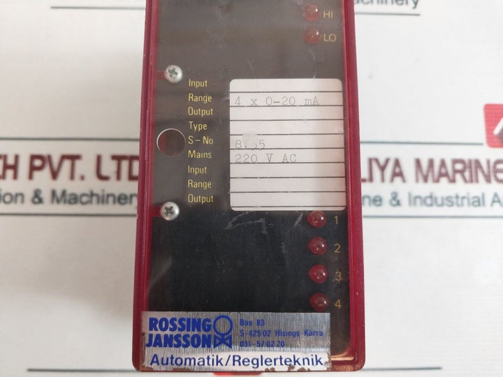 Rossing Jansson Sv 104 Signal Selector