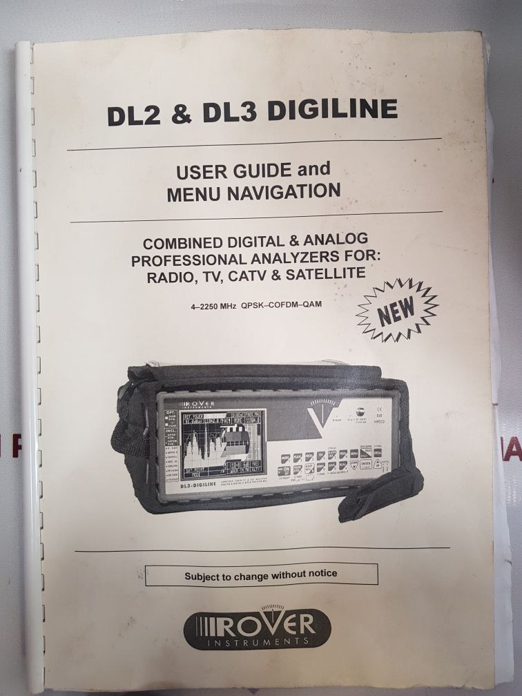 Rover Dl3-digiline Combined Radio-tv & Sat Analyzer Set