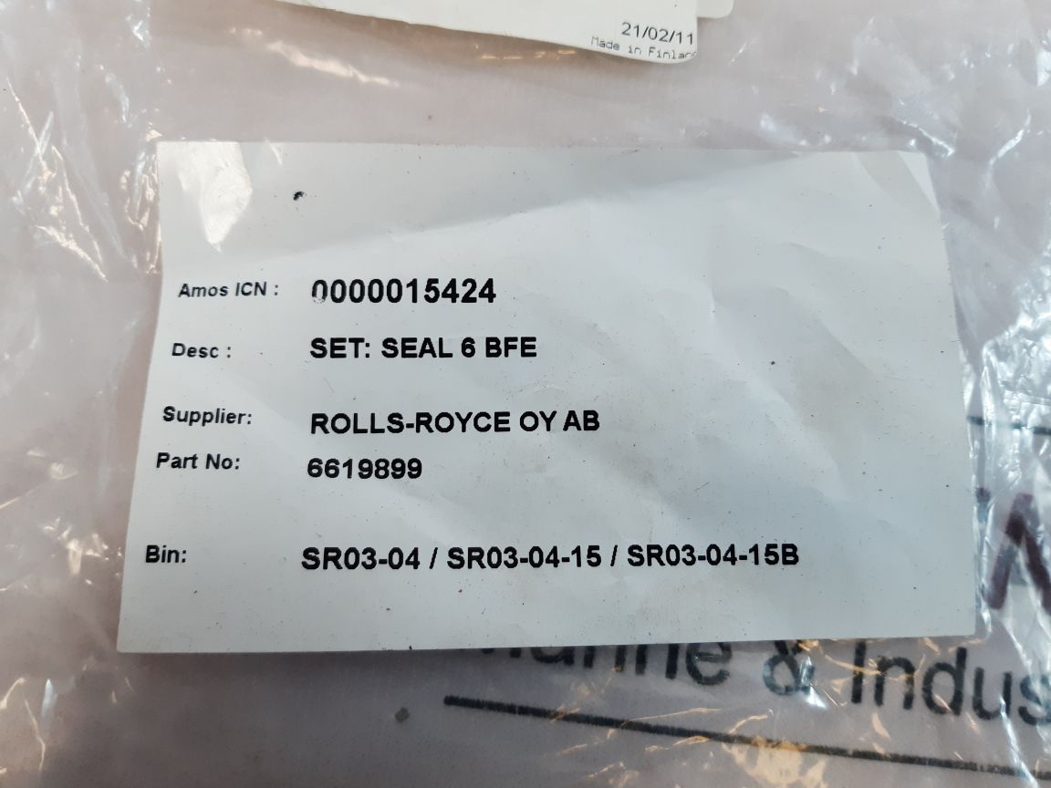 Rr “2036” Seal Kit 6619899

