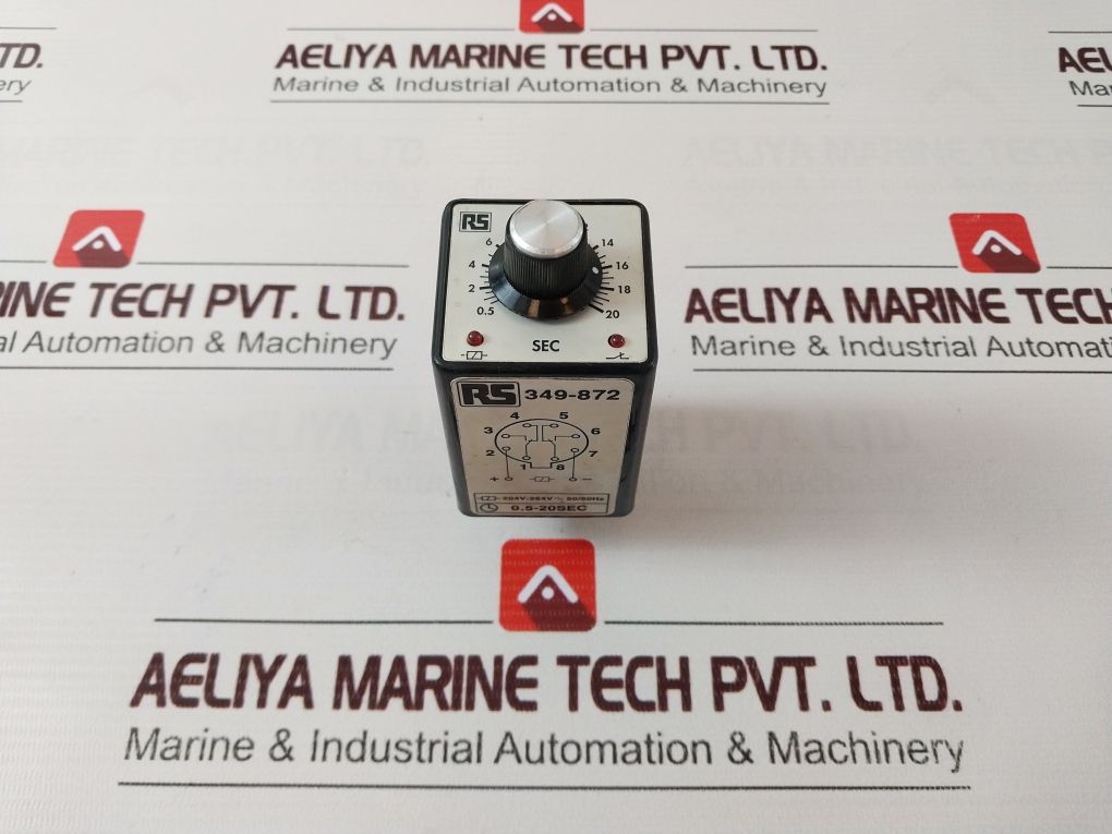 Rs 349-872 Time Delay Relay 0.5-20 Sec