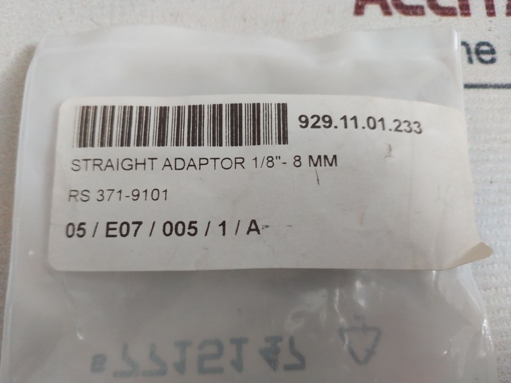 Lot Of 20X Rs 371-9101 Straight Adaptor 1/8”-8 Mm