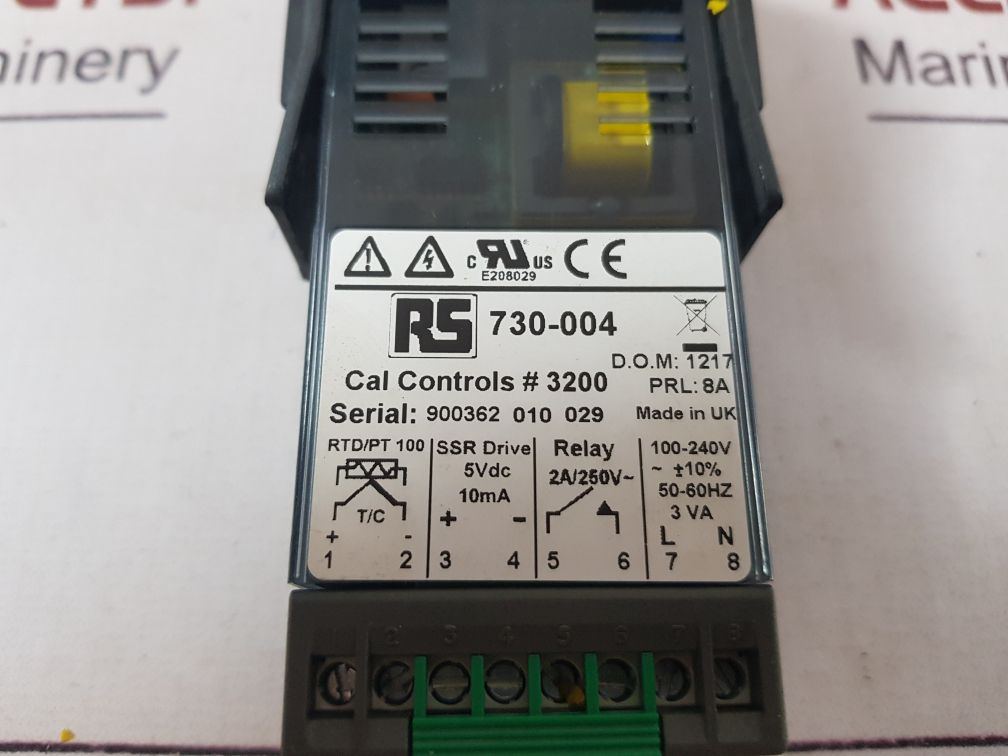 Rs 730-004 Temperature Controller Cal 3200