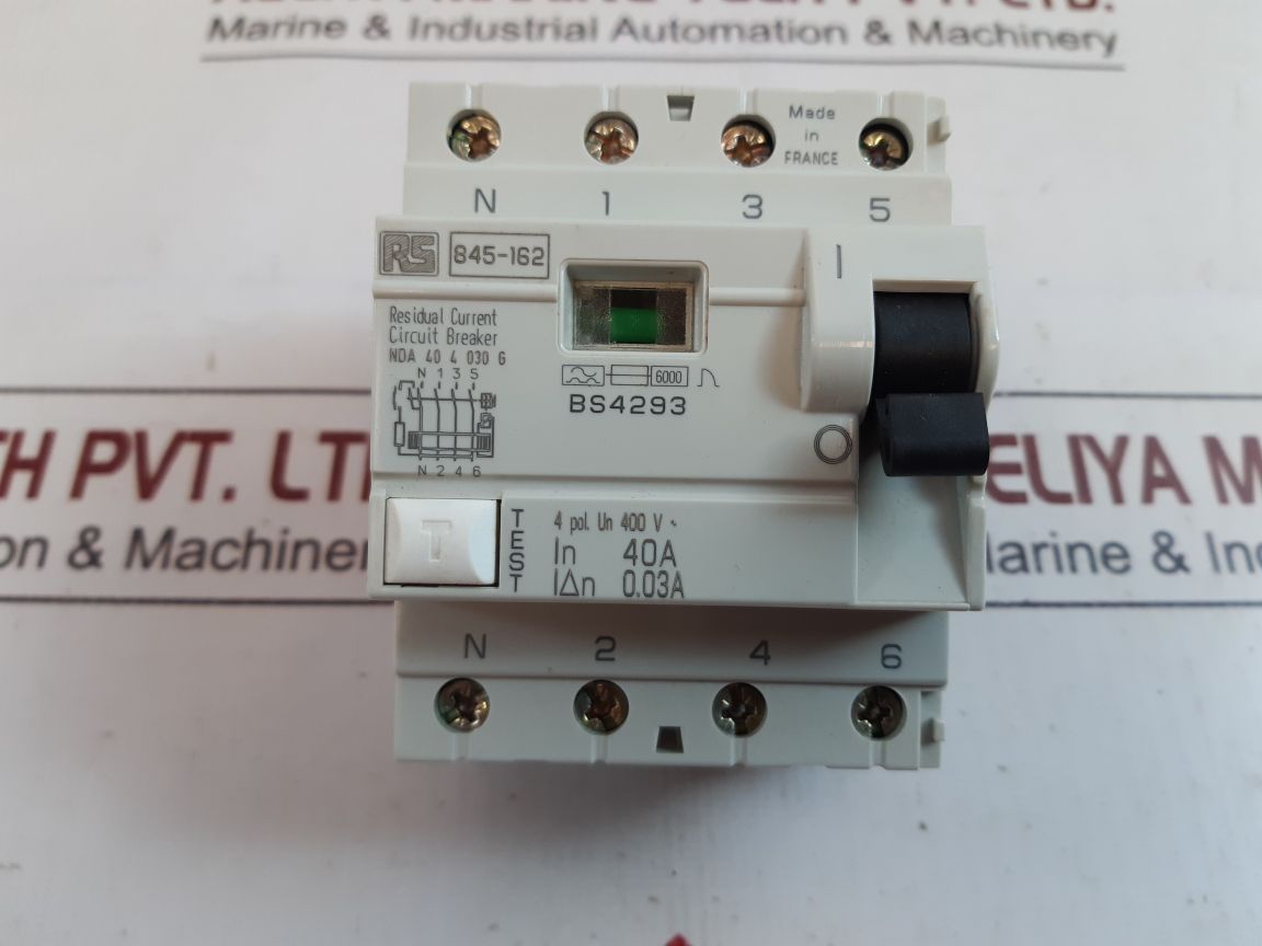 Rs Components 845-162 Residual Current Circuit Breaker
