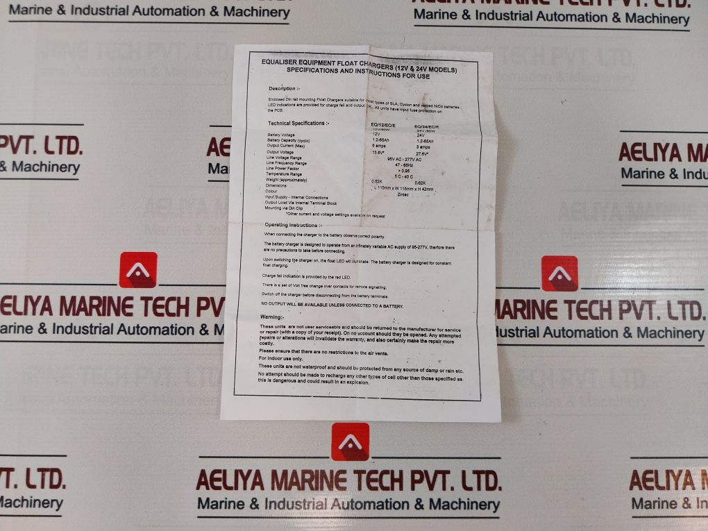 Rs Eq/12/Ec/E 12V 6A Battery Charger 