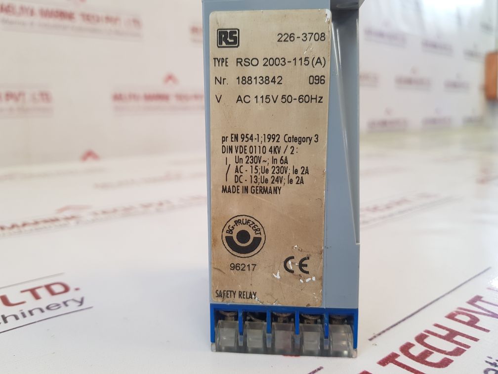 Rs Rso 2003-115(A) Safety Relay 226-3708