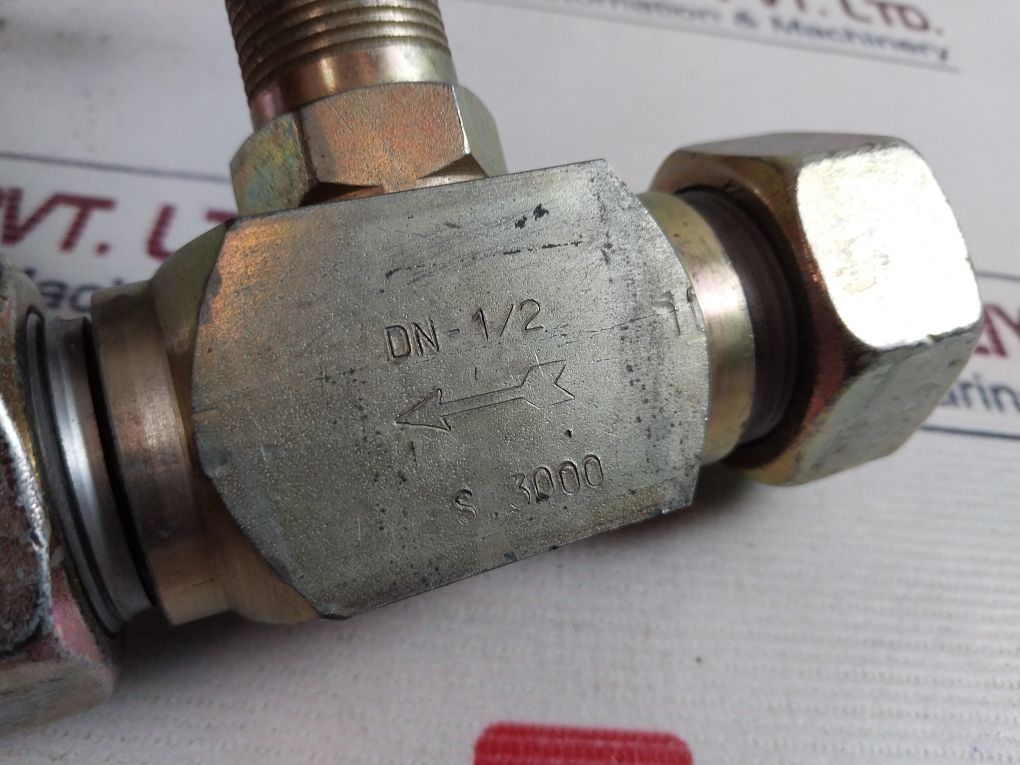 Rubinetterie Industriali S 3000 Straight Steel Union End Valve (Needle)