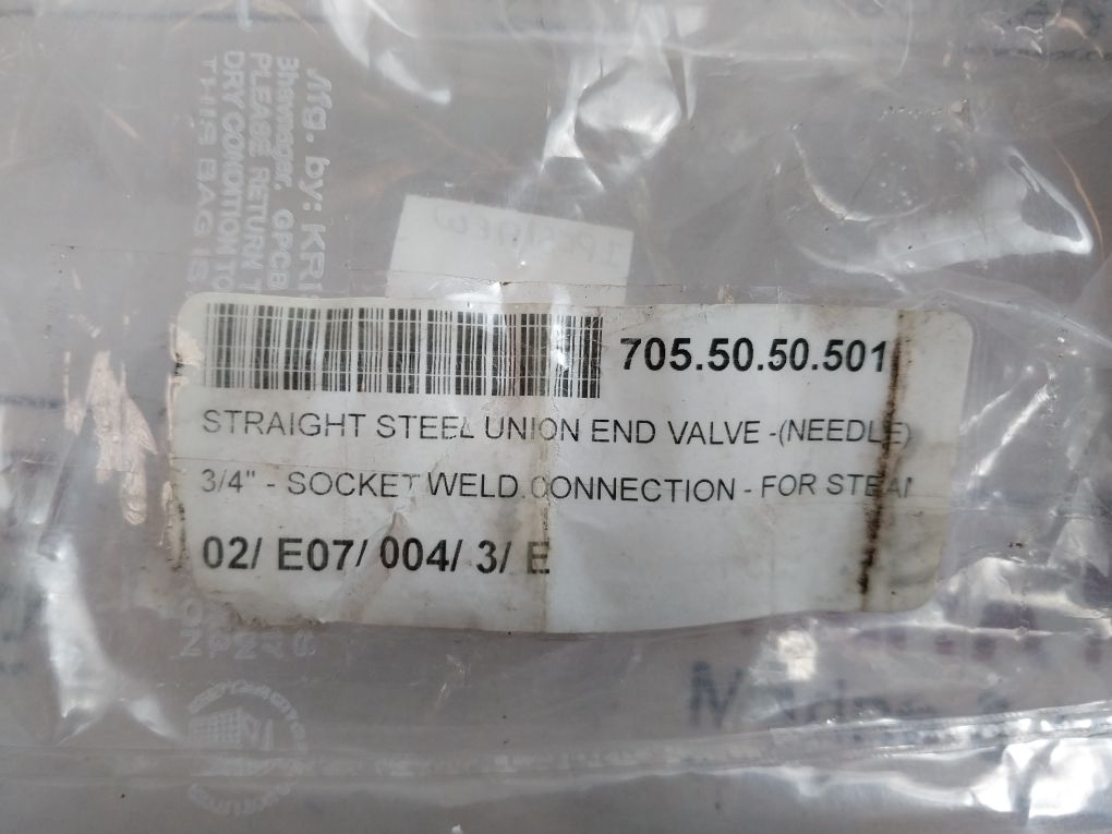 Rubinetterie Industriali S 3000 Straight Steel Union End Valve (Needle)