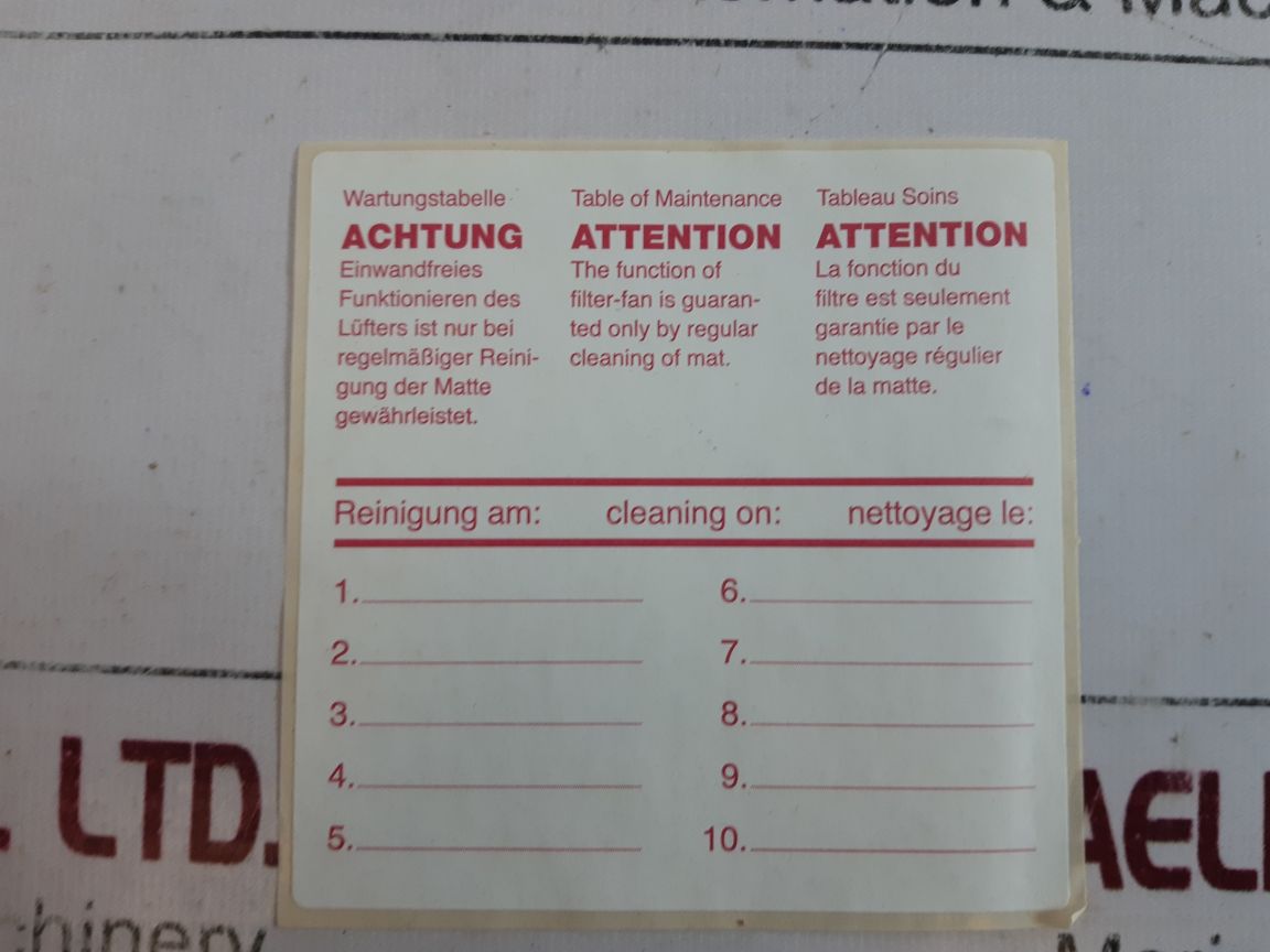 Rubsamen & Herr Lv 300 Filter Fan