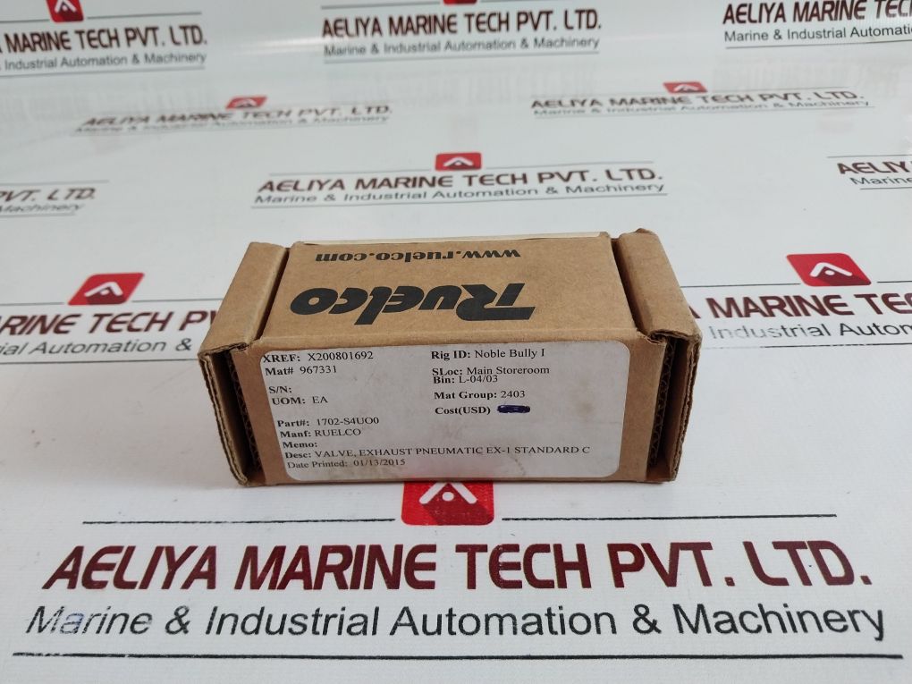 Ruelco 1702 Pneumatic Quick Exhaust Valve 1702-s4U00