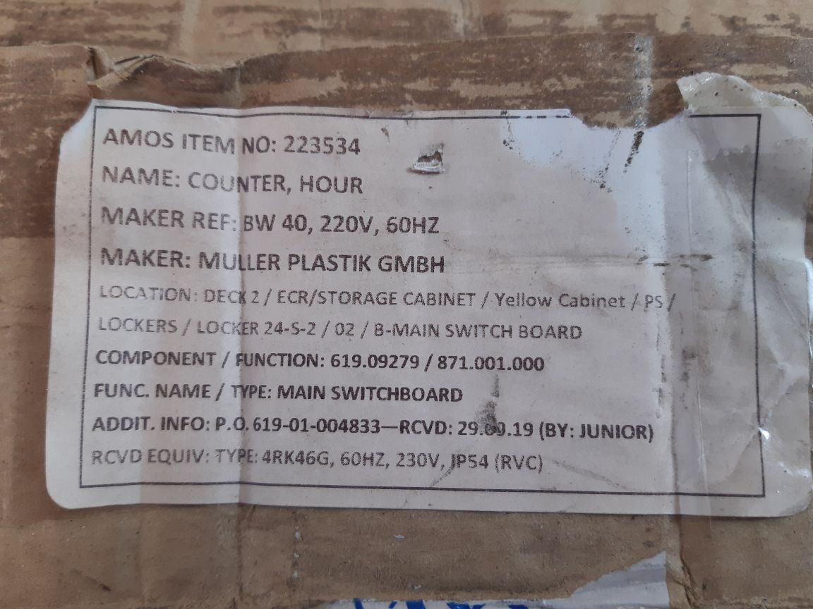 Set Of 5X Rvc 4Rk46G Hour Counter
