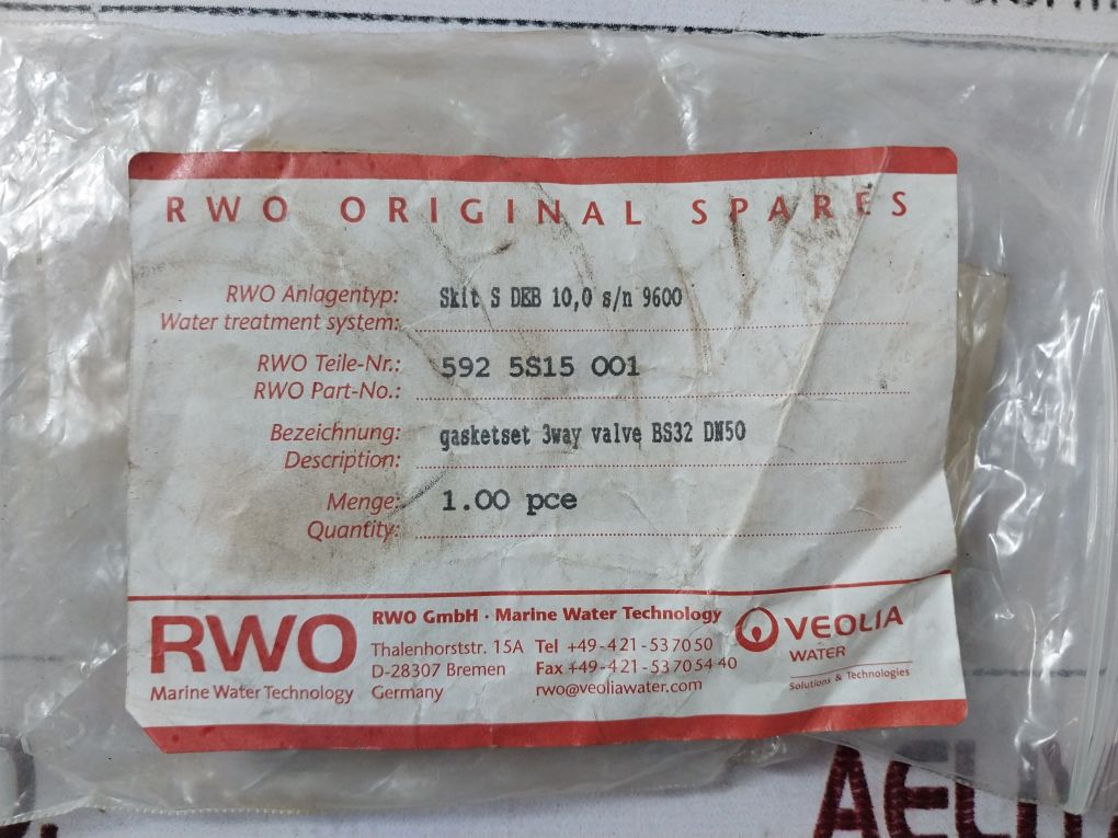 Rwo 5925S15001 Gasket Set