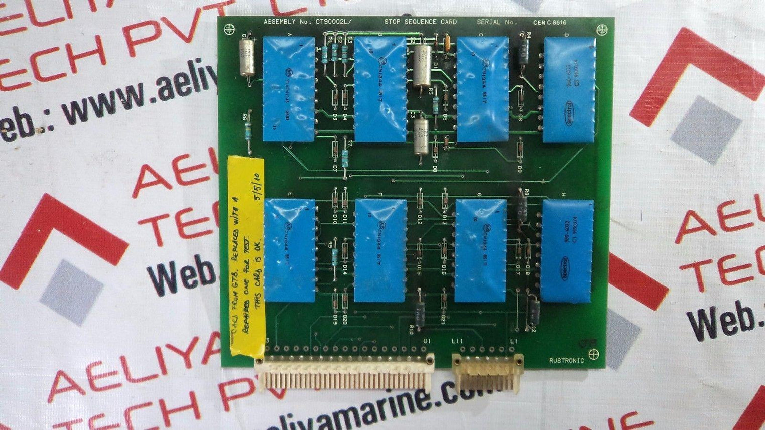 Rustronic ct-90002l stop sequence card