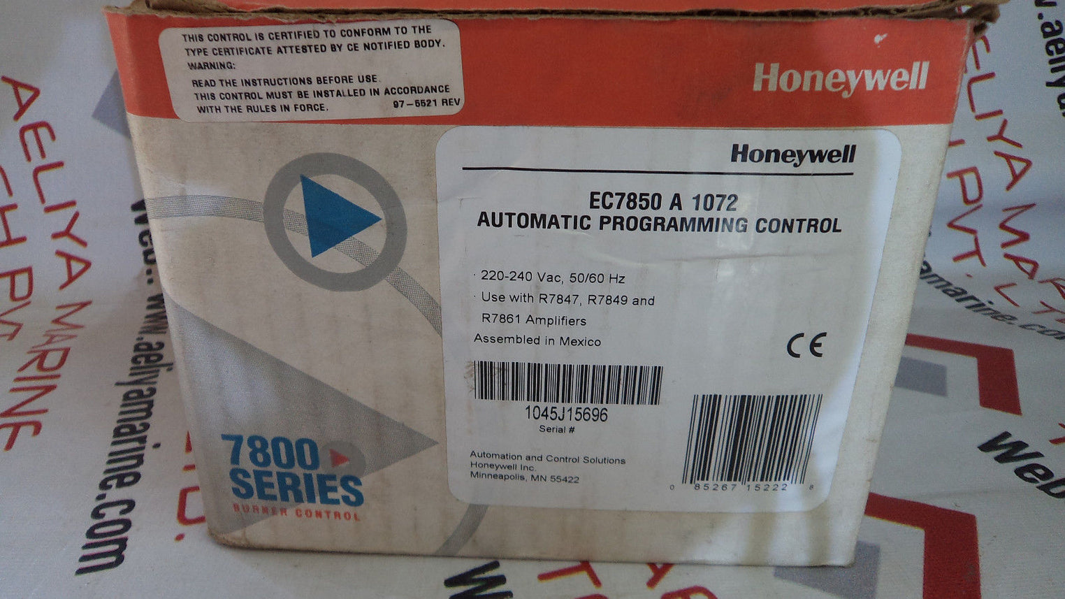 Honeywell 7800 series burner control ec7850 a 1072 