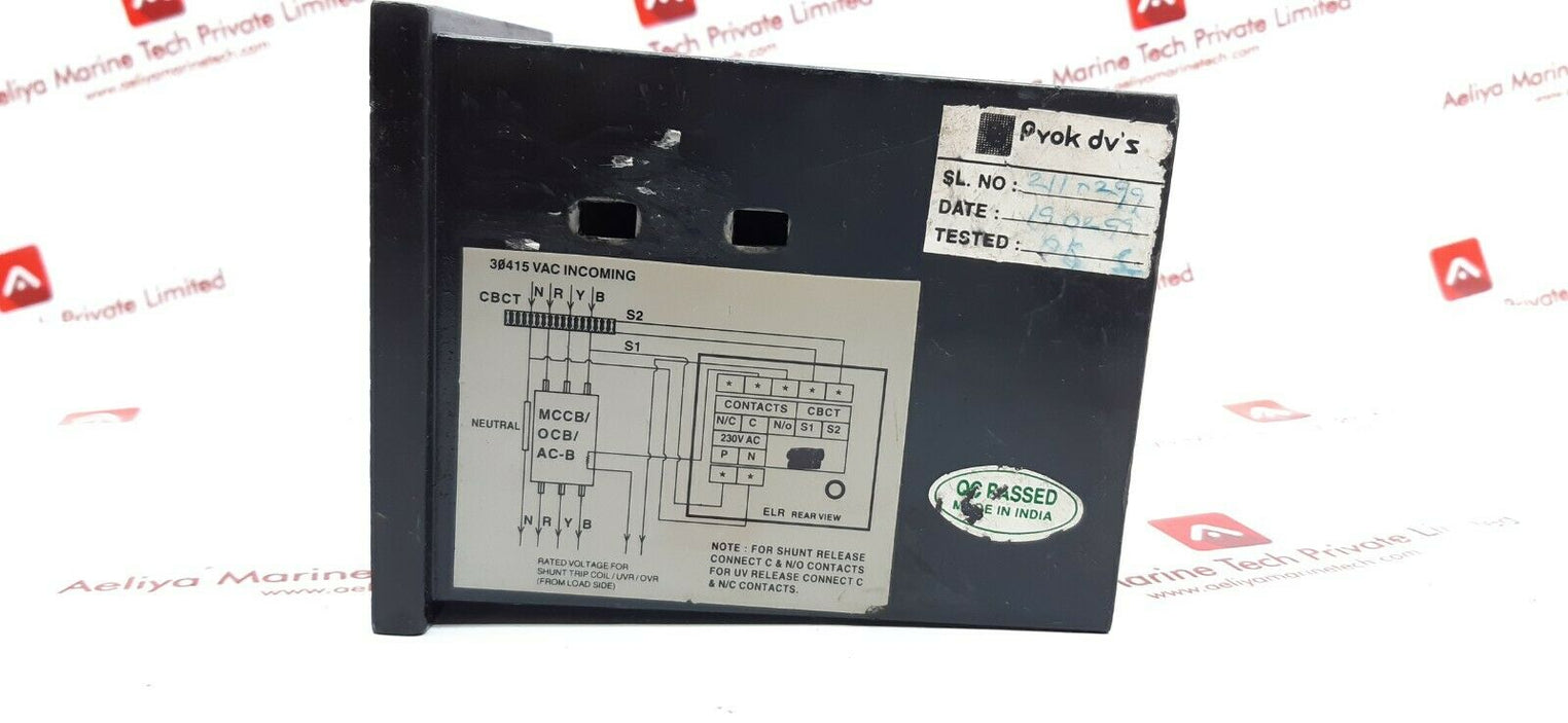 Prok dv's earth leakage relay