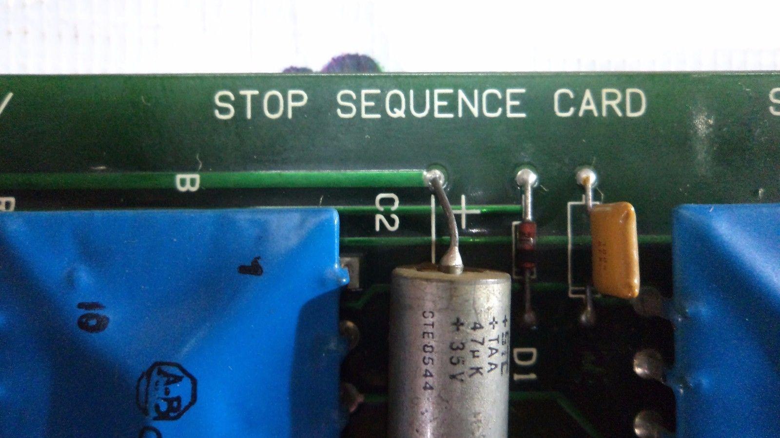 Rustronic ct-90002l stop sequence card