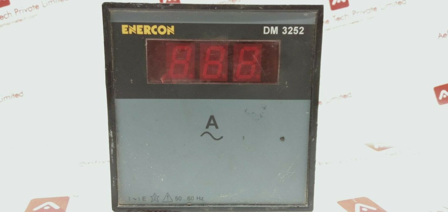 Enercon dm 3252 panel meter 3digit display 240vac 50/60hz
