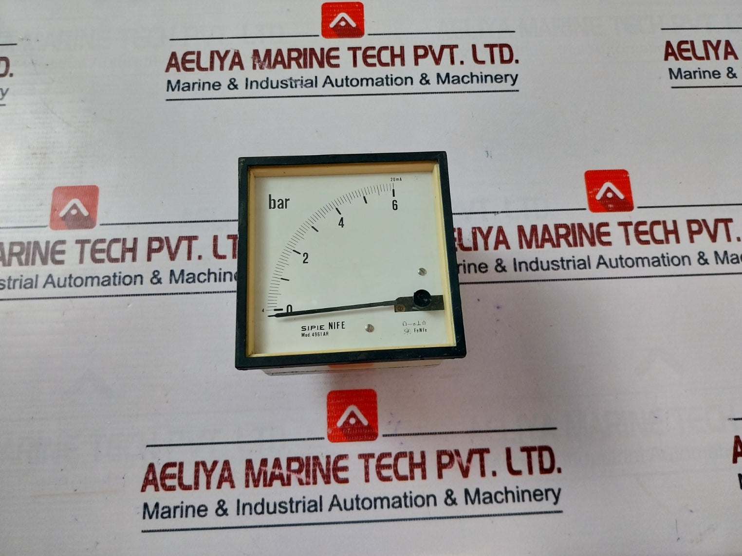 S.I.P.I.E. Nife 0-6 Bar Analogue Panel Meter 4-20 Ma
