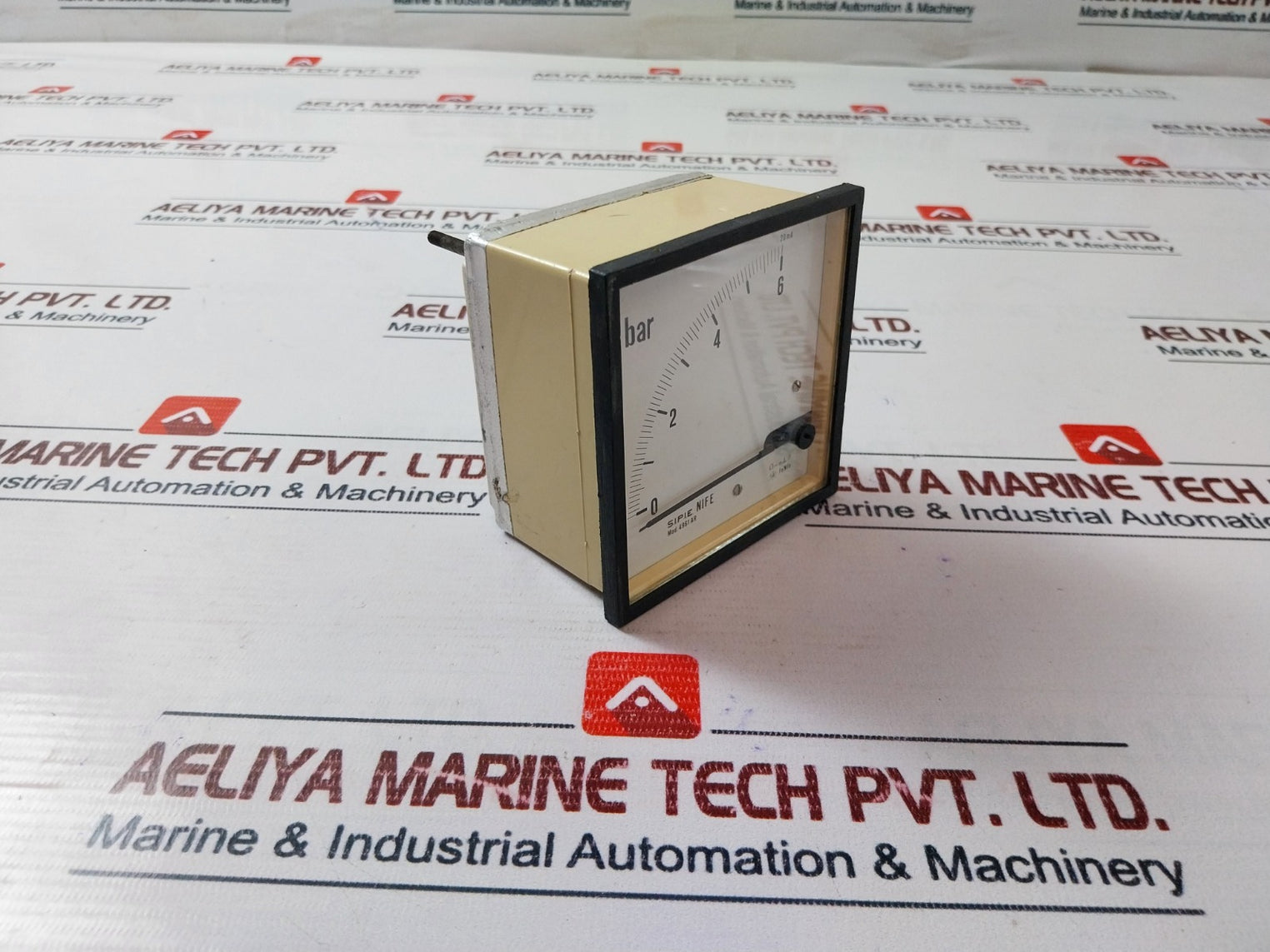 S.I.P.I.E. Nife 0-6 Bar Analogue Panel Meter 4-20 Ma