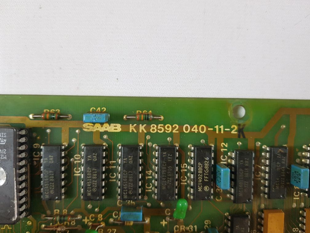 Saab Kk 8592 040-11-2K Alfa-laval 176 1989-80 Pcb Card Free Shipping By Express