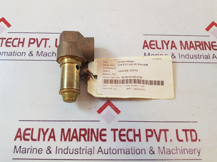 Saacke venta safety valve r3/4-96r