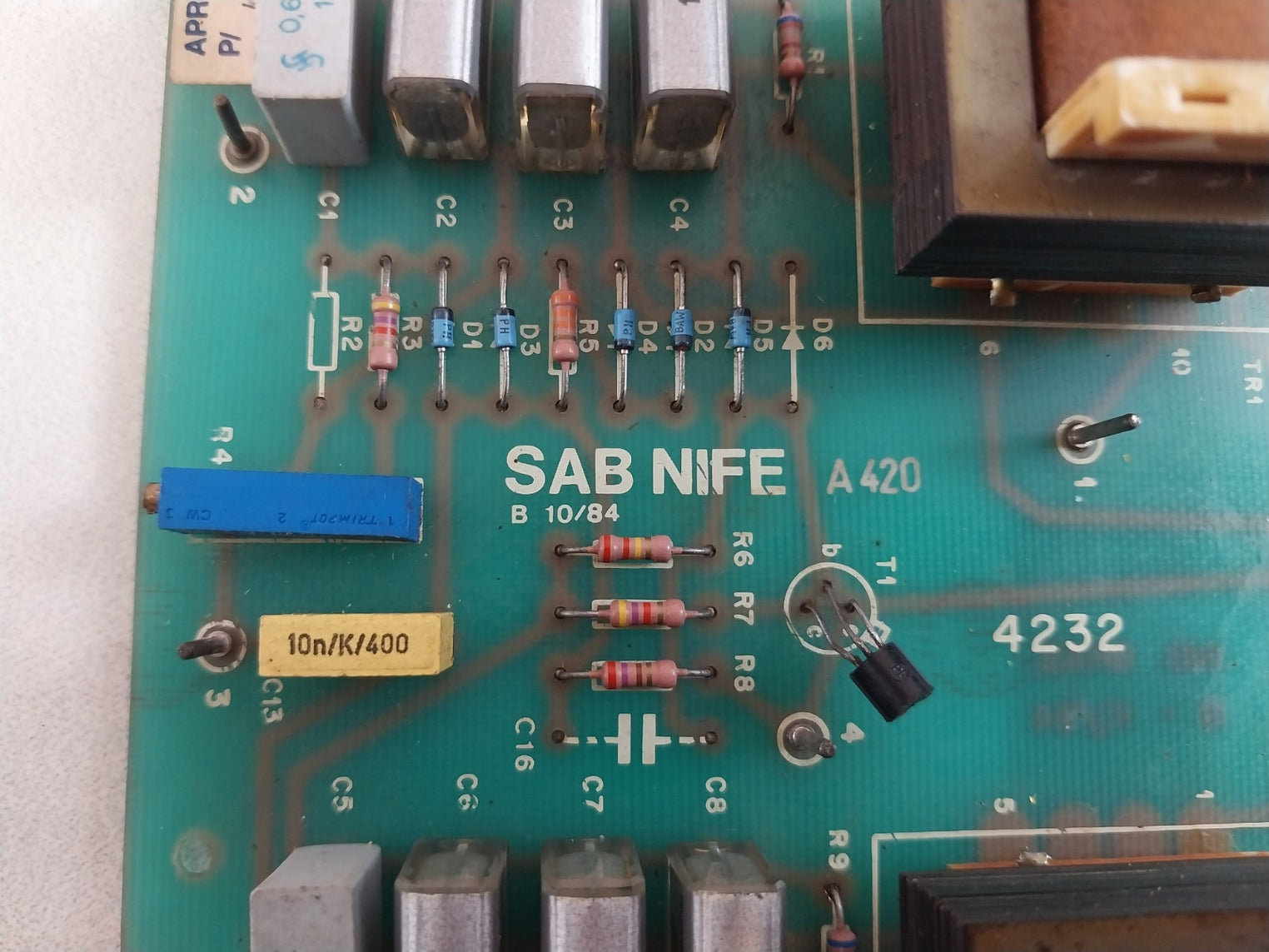 Sab Nife 4232 Printed Circuit Board 43510069
