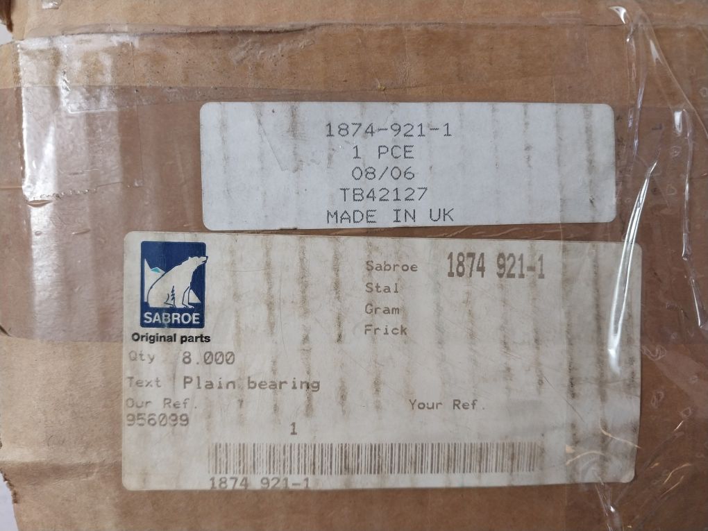 Sabroe 1874-921-1 Plain Bearing
