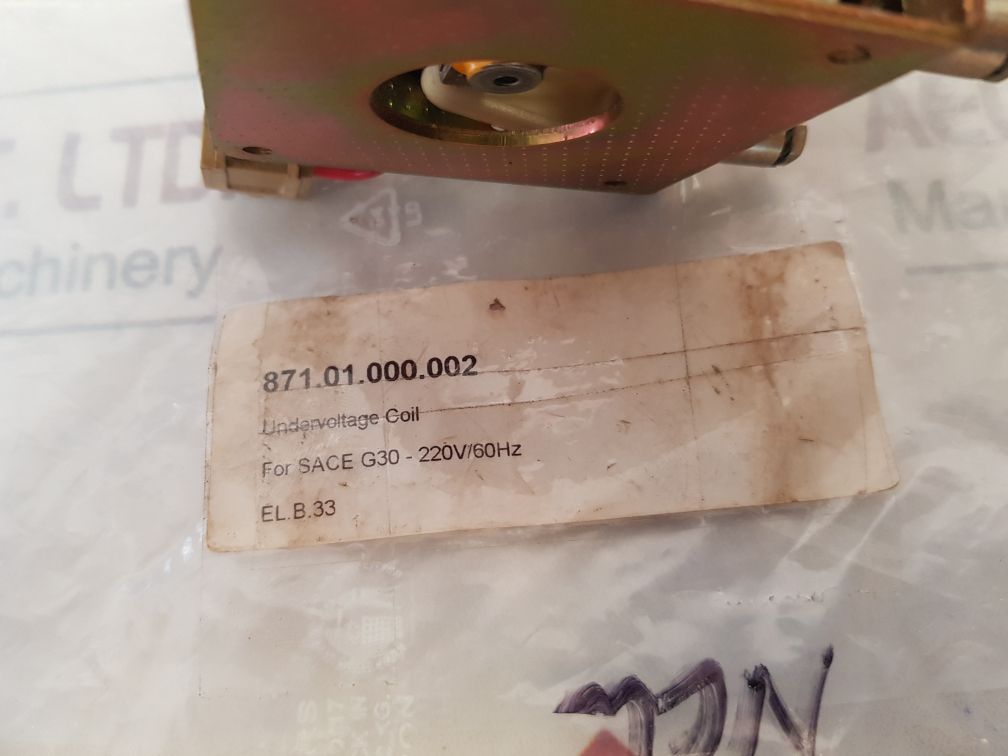 Sace G30-220V/60Hz Undervoltage Coil 871.01.000.002