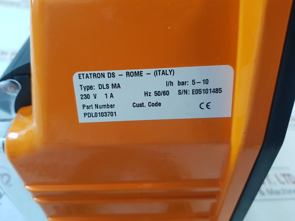 Etatron Dls Ma Pdl0103701 Chlorine Dosing Pump