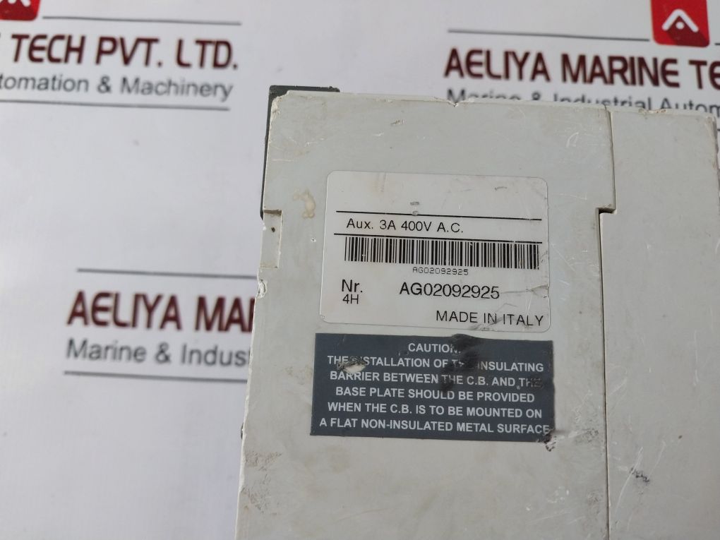Abb Sace Pr212/P Circuit Breaker Ag02092925 3A 400V A.C.
