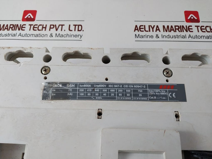 Abb Sace S6H Pr212/P Circuit Breaker Af10125116