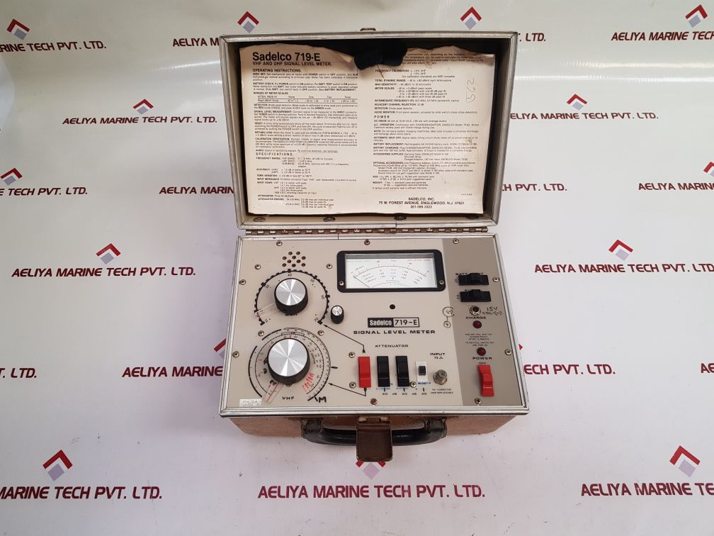 Sadelco 719-e Vhf And Uhf Signal Level Meter.
