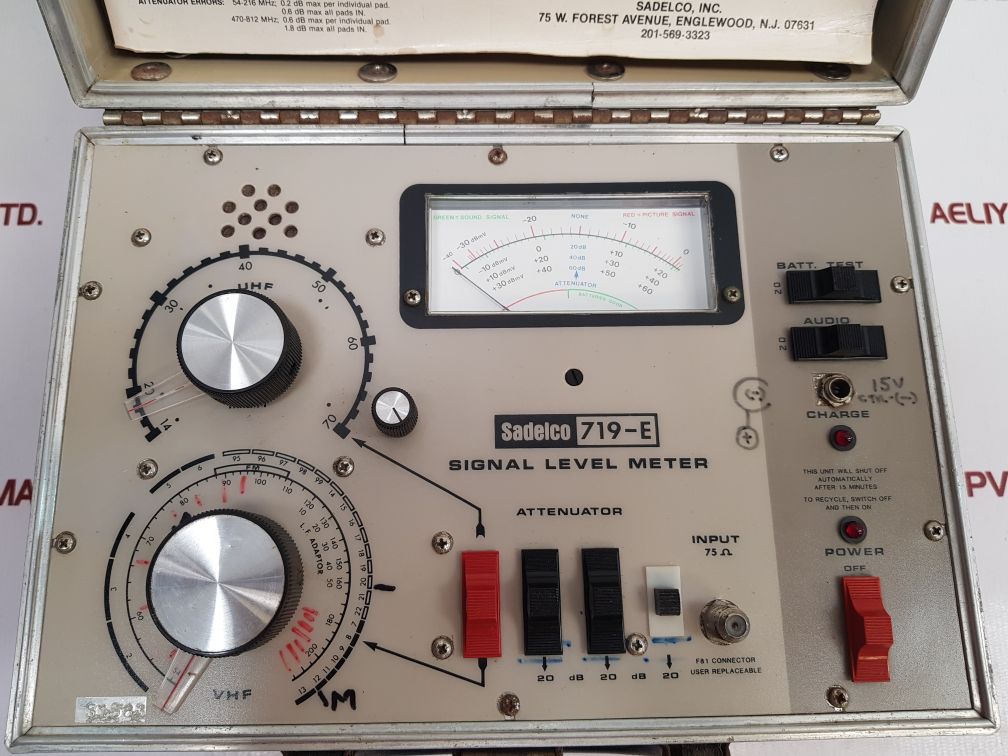 Sadelco 719-e Vhf And Uhf Signal Level Meter.
