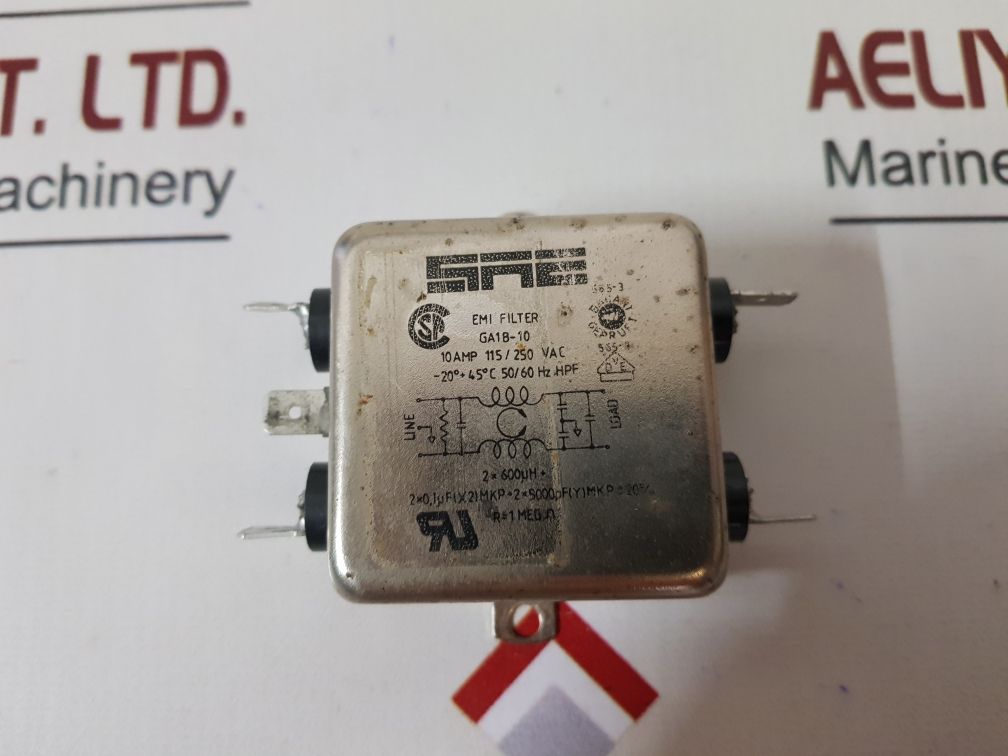 Sae Ga1B-10 Emi Filter 115/250 Vac 10 Amp