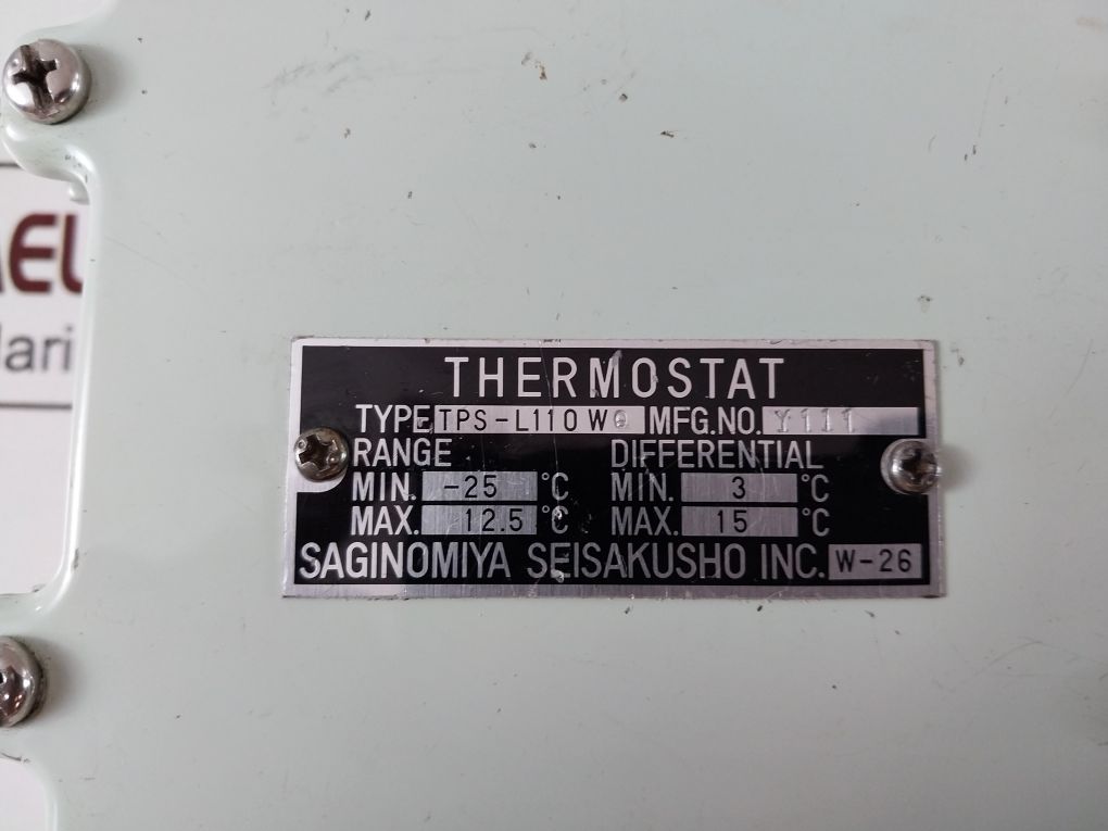 Saginomiya Tps-l110Wq Temperature Control Thermostat
