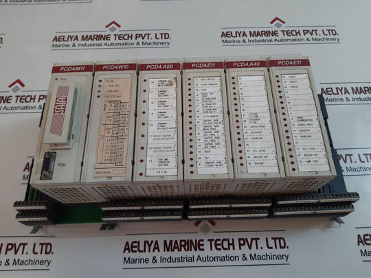 Saia pcd4.m110+pcd4.w10+pcd4.a20+pcd4.e11+pcd4.a40 processor module rack