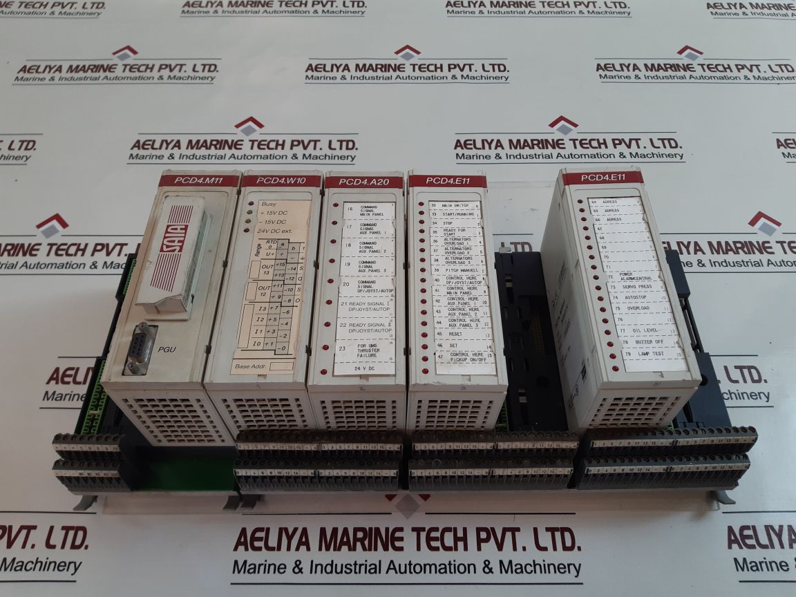 Saia pcd4.m110+pcd4.m11+pcd4.w10+pcd4.a20+pcd4.e11 processor module rack