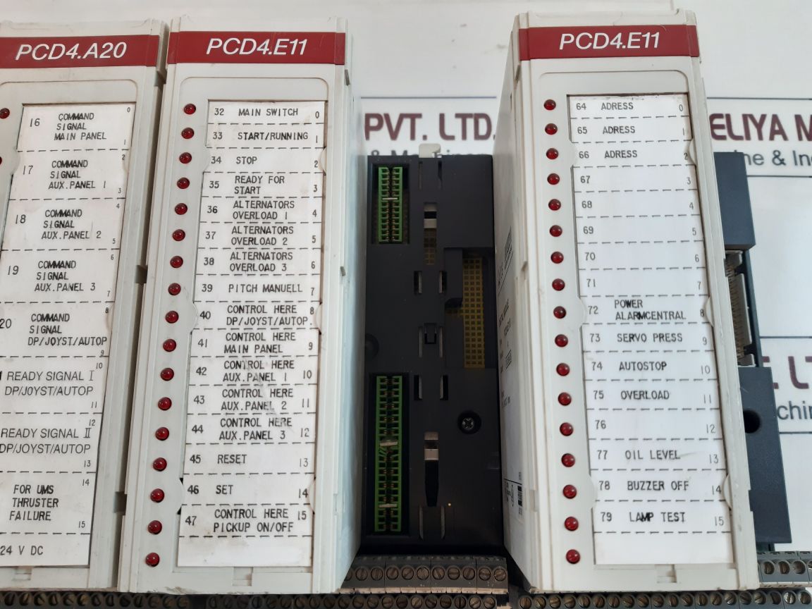 Saia pcd4.m110+pcd4.m11+pcd4.w10+pcd4.a20+pcd4.e11 processor module rack