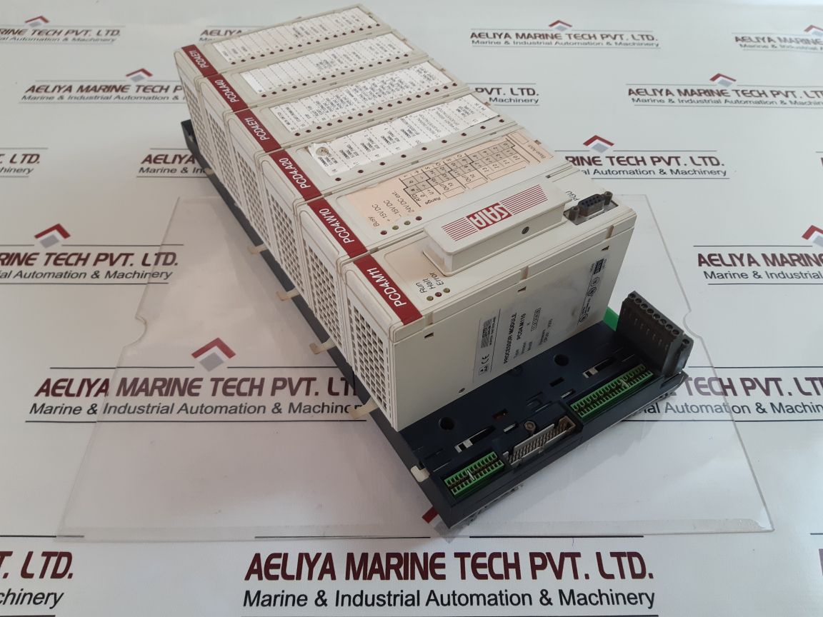 Saia pcd4.m110+pcd4.w10+pcd4.a20+pcd4.e11+pcd4.a40 processor module rack