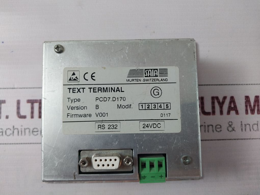 Saia Pcd7.D170 Text Terminal Ver.B